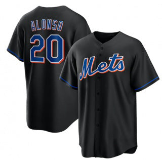 New York Mets #20 Pete Alonso Black Fotopoulosg 2022 Cool Base Stitched Jersey