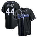 Los Angeles Dodgers #44 Andy Pages Player Black Fotopoulosg Carbon Limited Home Stitched Jerseys