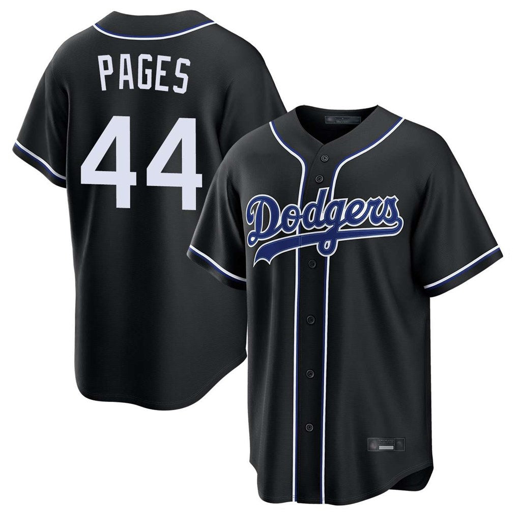 Los Angeles Dodgers #44 Andy Pages Player Black Fotopoulosg Carbon Limited Home Stitched Jerseys