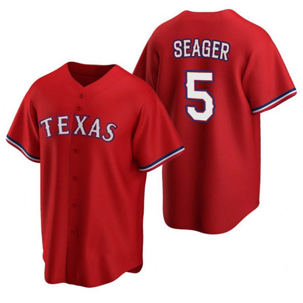 Texas Rangers #5 Corey Seager Red Fotopoulosg Cool Base Stitched Jersey