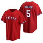 Texas Rangers #5 Corey Seager Red Fotopoulosg Cool Base Stitched Jersey