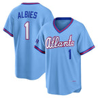 Atlanta Braves #1 Ozzie Albies Powder Blue Fotopoulosg 2026 City Connect Stadium Jersey