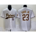San Diego Padres #23 Fernando Tatis Jr White Fotopoulosg NEW 2023 Cool Base Stitched Jersey