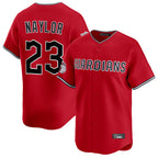 Cleveland Guardians #23 Bo Naylor Player Red Fotopoulosg Limited Home Stitched Jerseys