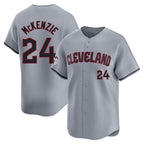 Cleveland Guardians #24 Triston McKenzie Player Gray Fotopoulosg Road Limited Home Stitched Jerseys