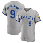 Kansas City Royals #9 Vinnie Pasquantino Player Gray Fotopoulosg Limited Elite Home Game Stitched Jerseys