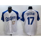 Los Angeles Dodgers #17 Shohei Ohtani Number White Blue Fotopoulosg Fashion Stitched Cool Base Limited Jersey 2
