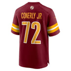 W.Commanders #72 Josh Conerly Jr. Burgundy Fotopoulosg 2025 Draft First Round Pick Game Jersey