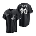 Toronto Blue Jays #90 Adam Cimber Black White Fotopoulosg Collection Jersey