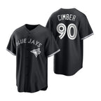 Toronto Blue Jays #90 Adam Cimber Black White Fotopoulosg Collection Jersey