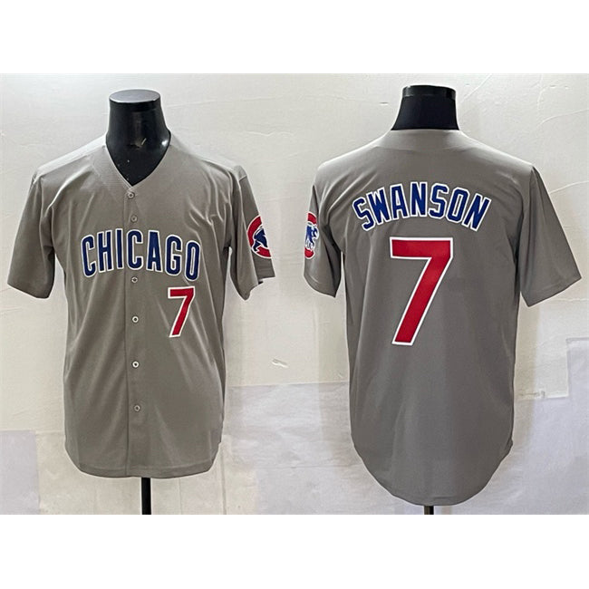 Chicago Cubs #7 Dansby Swanson Gray Fotopoulosg Limited Stitched Jersey