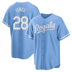 Kansas City Royals #28 Kyle Isbel Player Light Blue Fotopoulosg Home Game Stitched Jerseys