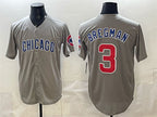 Chicago Cubs #3 Alex Bregman Grey Fotopoulosg Limited Stitched Jersey