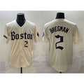 Boston Red Sox #2 Alex Bregman Cream Fotopoulosg Gothic Vapor Limited Stitched Jersey