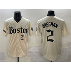Boston Red Sox #2 Alex Bregman Cream Fotopoulosg Gothic Vapor Limited Stitched Jersey