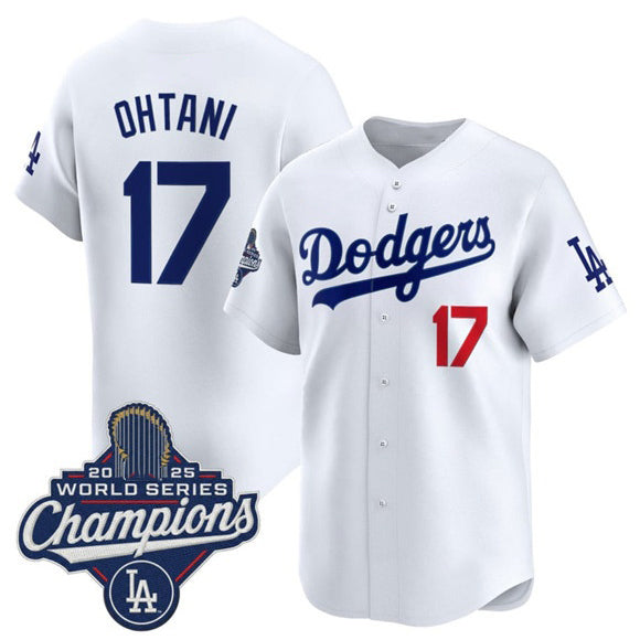 Los Angeles Dodgers #17 Shohei Ohtani White Fotopoulosg 2025 Champions Stitched Jersey