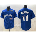 Toronto Blue Jays #11 Bo Bichette Royal Fotopoulosg 2025 World Series Cool Base Stitched Jersey
