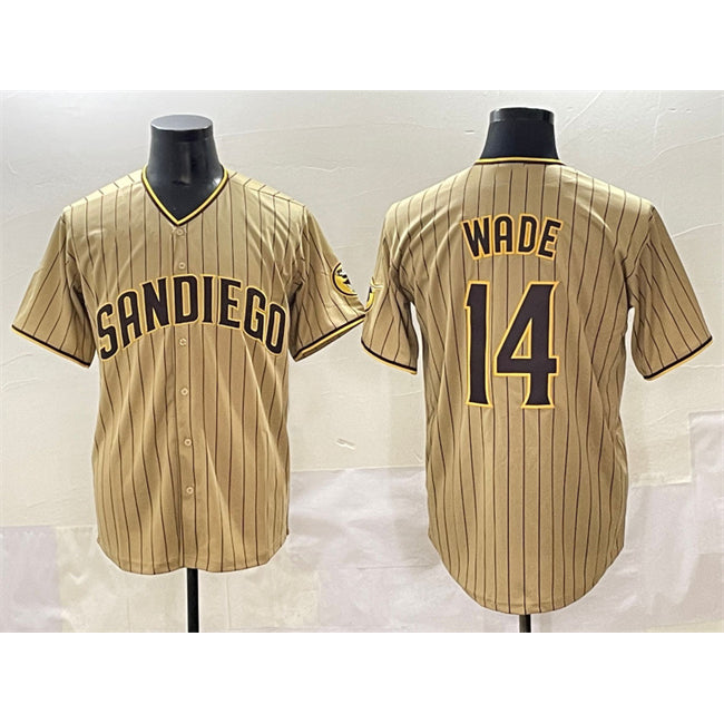 San Diego Padres #14 Tyler Wade Tan Fotopoulosg Cool Base Stitched Jersey