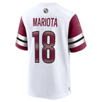 W.Commanders #18 Marcus Mariota White Fotopoulosg Game Jersey