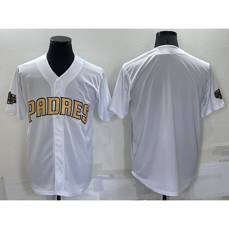 San Diego Padres Blank White Fotopoulosg 2022 All Star Stitched Cool Base Jersey