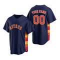 Custom Houston Astros Navy Fotopoulosg Stitched Cool Base Jersey