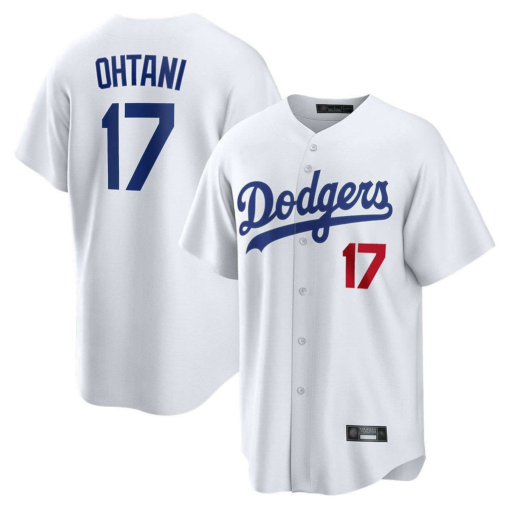 Los Angeles Dodgers #17 Shohei Ohtani Player White Fotopoulosg Home Game Stitched Jerseys