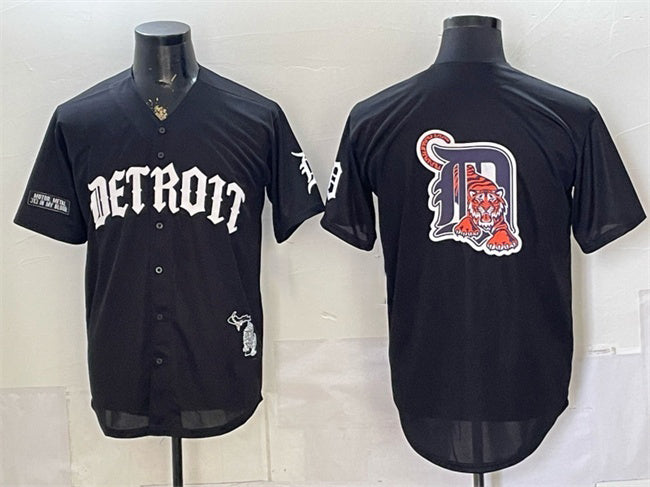 Detroit Tigers Team Big Logo 2026 Black Fotopoulosg 'Motor Gothic Edition' Vapor Premier Limited Stitched Jersey