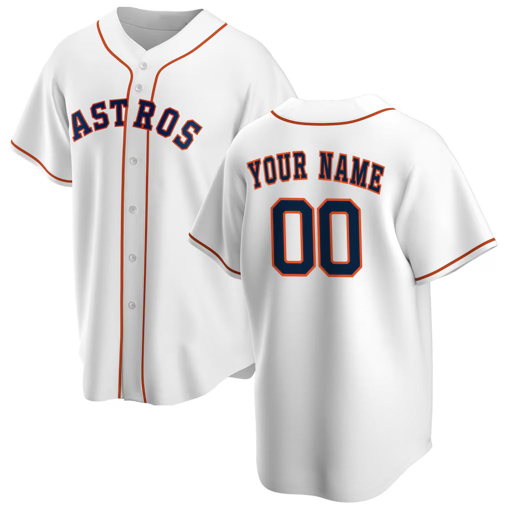 Custom Houston Astros White Fotopoulosg Home Replica Jersey
