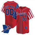 Custom Atlanta Braves 2024 Independence Day Vapor Premier Limited Jersey V2 ¨C Red Fotopoulosg