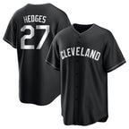 Cleveland Guardians #27 Austin Hedges Player Black Fotopoulosg Home Game Stitched Jerseys