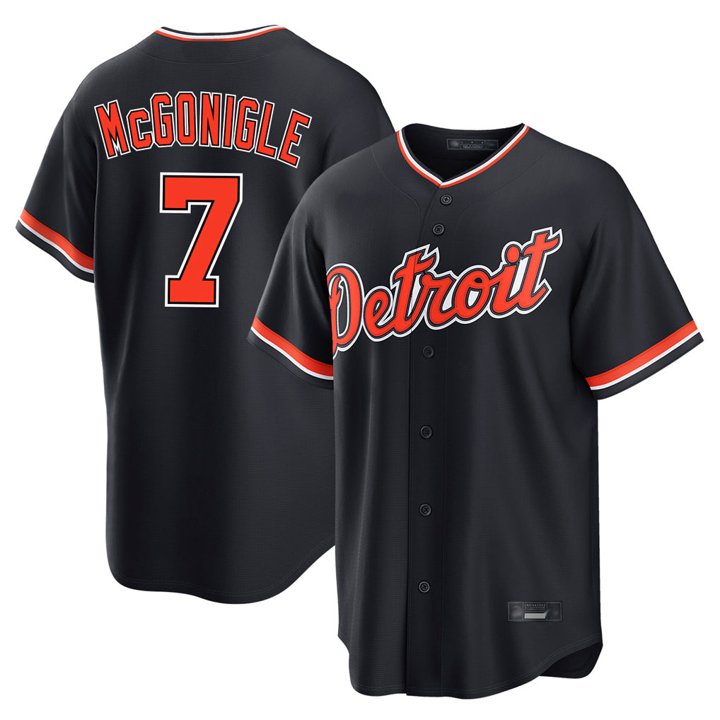 Detroit Tigers #7 Kevin McGonigle Player Navy Fotopoulosg Home Game Stitched Jerseys