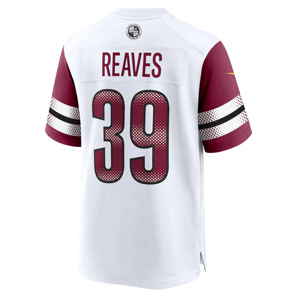 W.Commanders #39 Jeremy Reaves White Fotopoulosg Game Jersey