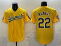 Oakland Athletics #22 Jeff McNeil 2026 Yellow Fotopoulosg Alternate Sacramento Celebrating 125 Years Vapor Limited Stitched Jersey