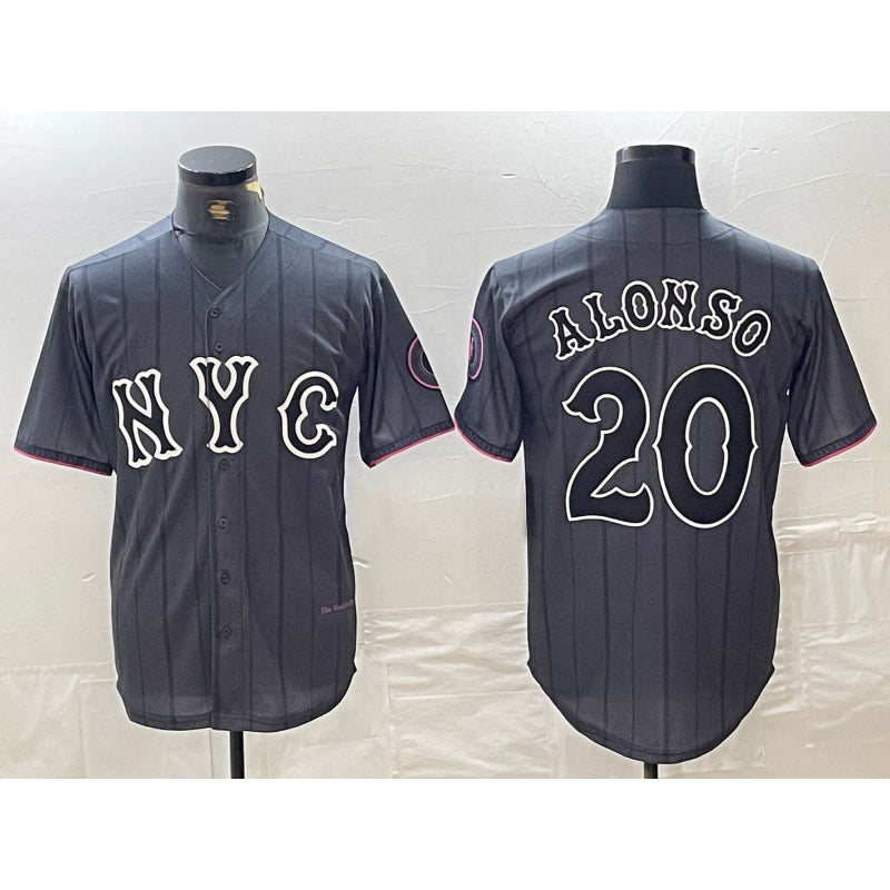 New York Mets #20 Pete Alonso Grey Fotopoulosg 2024 City Connect Cool Base Stitched Jersey
