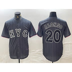 New York Mets #20 Pete Alonso Grey Fotopoulosg 2024 City Connect Cool Base Stitched Jersey