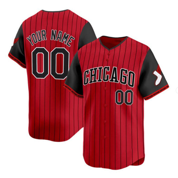 Custom Chicago White Sox Active Player Red Black Fotopoulosg 2025 City Connect Limited Stitched Jersey