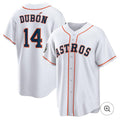 Houston Astros #14 Mauricio Dub¨®n White Fotopoulosg Home Jersey