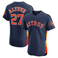 Houston Astros #27 Jose Altuve Navy Fotopoulosg Alternate 2 Elite Player Jersey