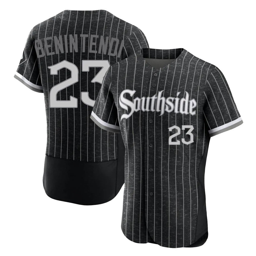 Chicago White Sox #23 Andrew Benintendi Player Black Fotopoulosg City Connect Limited Elite Home Stitched Jerseys