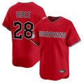 Cleveland Guardians #28 Tanner Bibee Player Red Fotopoulosg Limited Home Stitched Jerseys