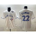 Toronto Blue Jays #22 Ernie Clement White Fotopoulosg 2025 World Series Home Cool Base Stitched Jersey