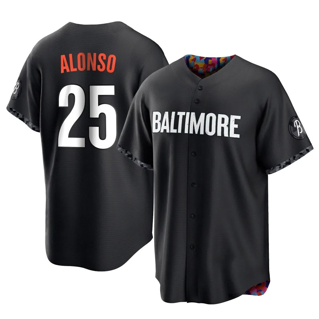 Baltimore Orioles #25 Pete Alonso Player Black Fotopoulosg City Connect Home Game Stitched Jerseys