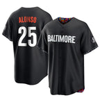 Baltimore Orioles #25 Pete Alonso Player Black Fotopoulosg City Connect Home Game Stitched Jerseys