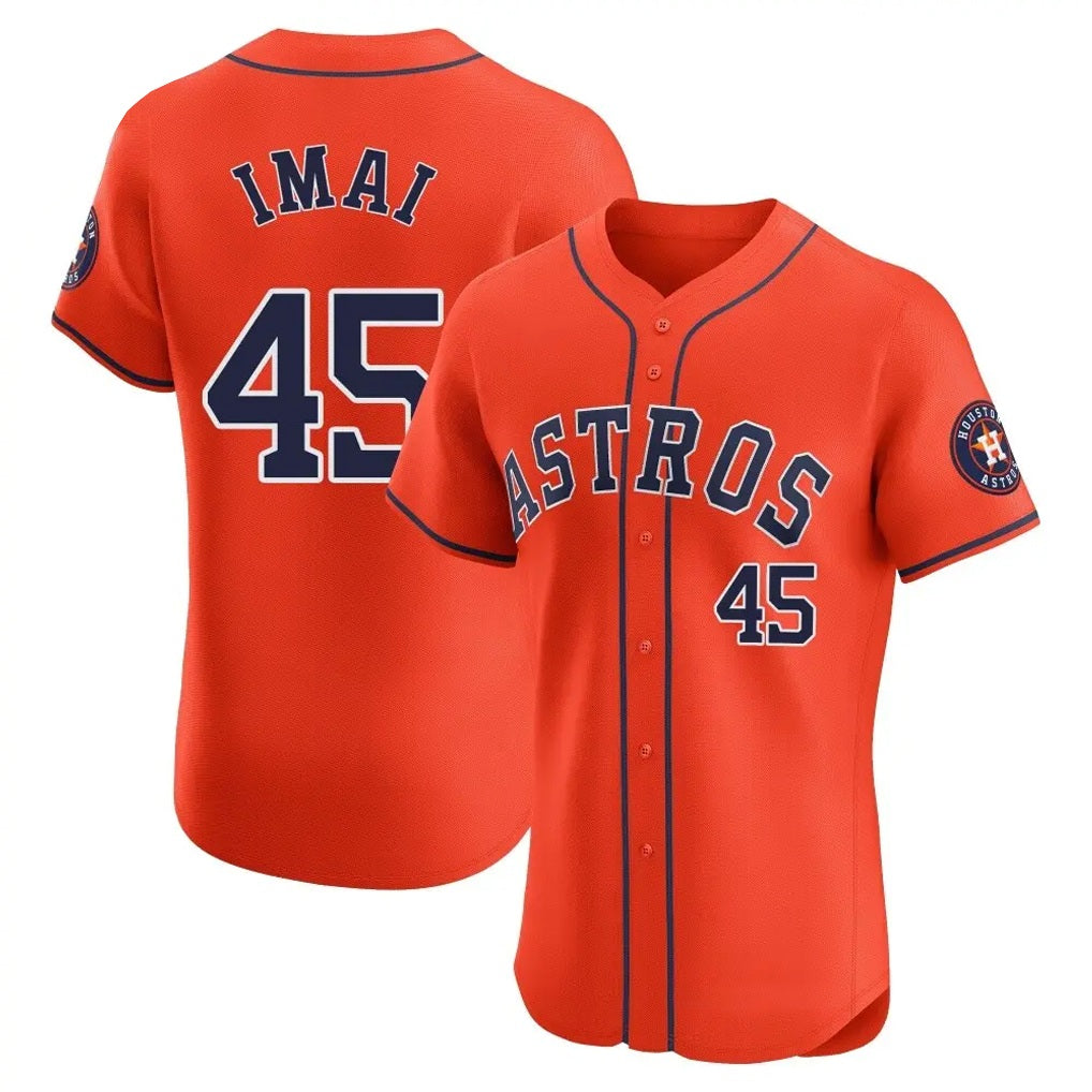 Houston Astros #45 Tatsuya Imai Player Orange Fotopoulosg Home Limited Elite Stitched Jerseys