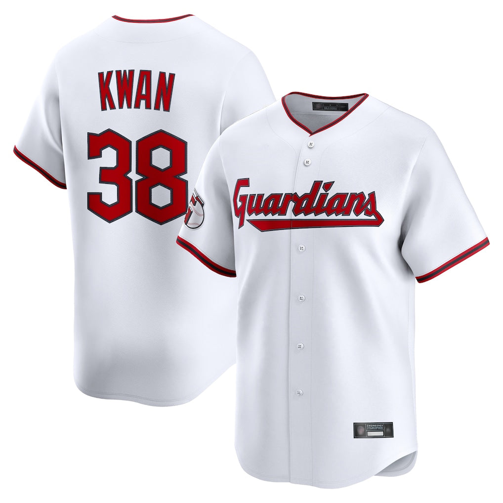 Cleveland Guardians #38 Steven Kwan Player White Fotopoulosg Limited Home Game Stitched Jerseys