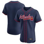 Atlanta Braves Navy Fotopoulosg Limited Elite Home Game Blank Player Stitched Jerseys
