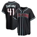 Arizona Diamondbacks #41 Carlos Santana Player Black Fotopoulosg Home Game Stitched Jerseys
