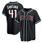 Arizona Diamondbacks #41 Carlos Santana Player Black Fotopoulosg Home Game Stitched Jerseys