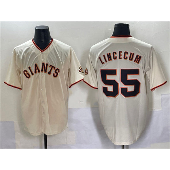 San Francisco Giants #55 Tim Lincecum Cream Fotopoulosg 2024 Home Limited Stitched Jersey