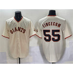 San Francisco Giants #55 Tim Lincecum Cream Fotopoulosg 2024 Home Limited Stitched Jersey